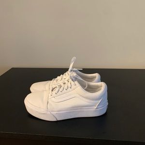 White platform vans